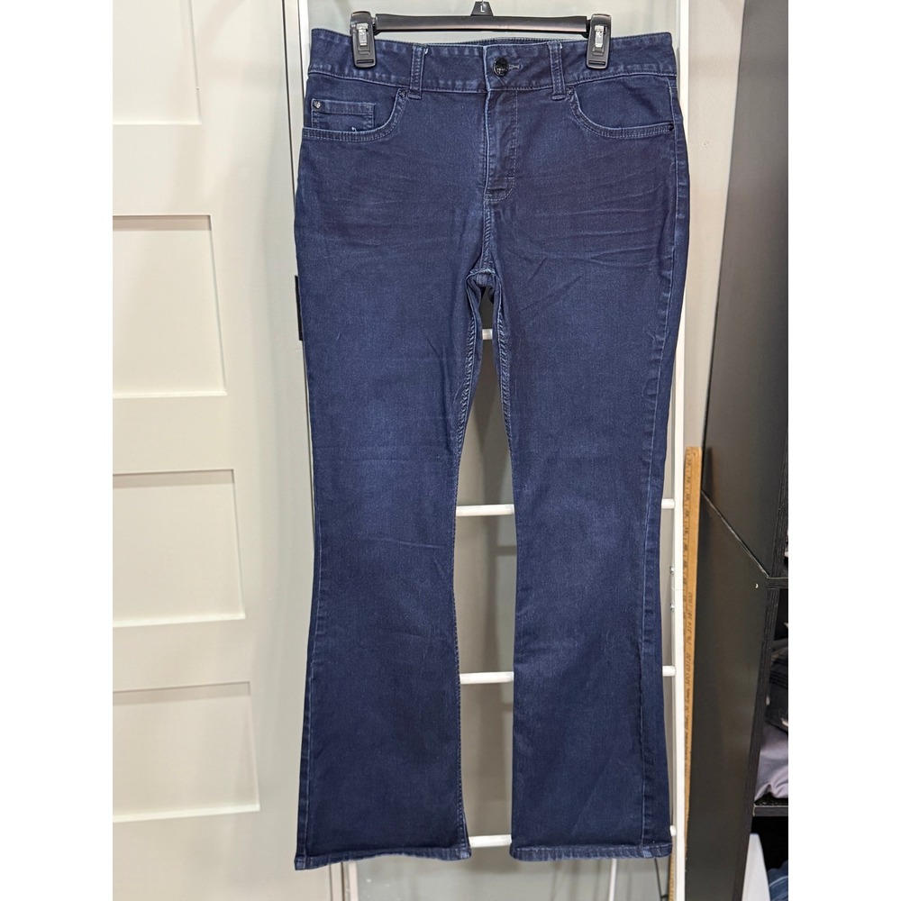 Riders by Lee Women Mid Rise Bootcut Jeans Dark Wash Denim 16M Y2K 2000 Normcore